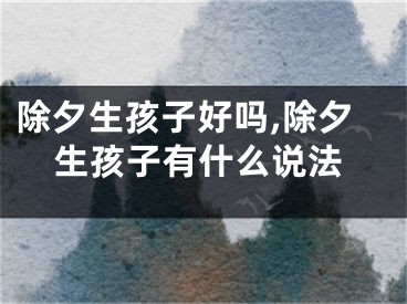 除夕生孩子好吗,除夕生孩子有什么说法