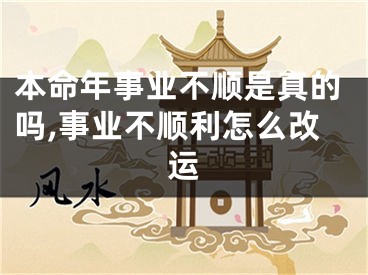 本命年事业不顺是真的吗,事业不顺利怎么改运