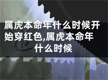属虎本命年什么时候开始穿红色,属虎本命年什么时候