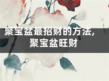 聚宝盆最招财的方法,聚宝盆旺财