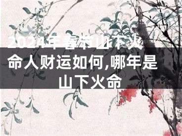 2024年春节山下火命人财运如何,哪年是山下火命