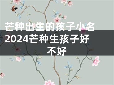 芒种出生的孩子小名 2024芒种生孩子好不好