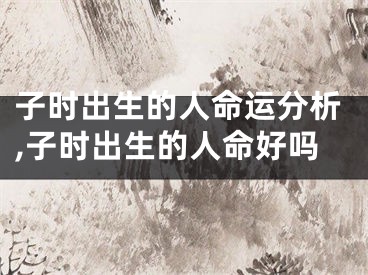 子时出生的人命运分析,子时出生的人命好吗