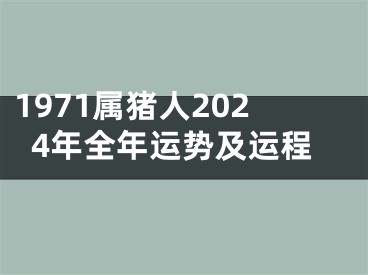 1971属猪人2024年全年运势及运程