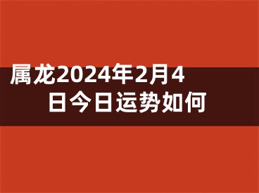 属龙2024年2月4日今日运势如何
