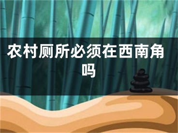 农村厕所必须在西南角吗