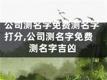 公司测名字免费测名字打分,公司测名字免费测名字吉凶