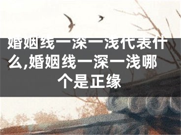 婚姻线一深一浅代表什么,婚姻线一深一浅哪个是正缘