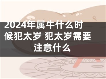 2024年属牛什么时候犯太岁 犯太岁需要注意什么