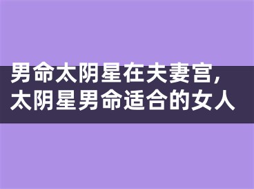 男命太阴星在夫妻宫,太阴星男命适合的女人