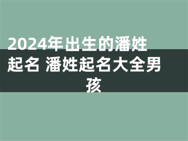 2024年出生的潘姓起名 潘姓起名大全男孩