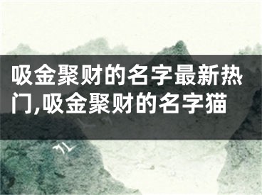 吸金聚财的名字最新热门,吸金聚财的名字猫