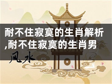 耐不住寂寞的生肖解析,耐不住寂寞的生肖男