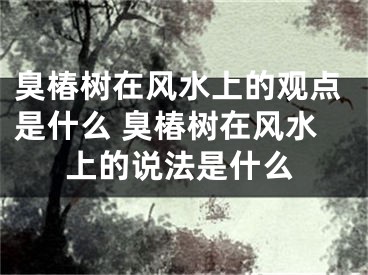 臭椿树在风水上的观点是什么 臭椿树在风水上的说法是什么