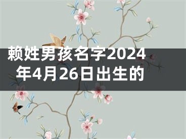 赖姓男孩名字2024年4月26日出生的
