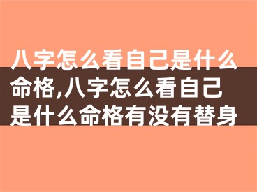 八字怎么看自己是什么命格,八字怎么看自己是什么命格有没有替身