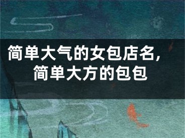 简单大气的女包店名,简单大方的包包
