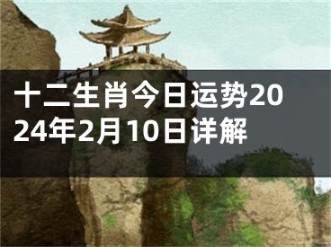 十二生肖今日运势2024年2月10日详解