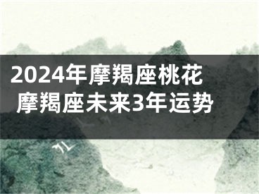 2024年摩羯座桃花 摩羯座未来3年运势