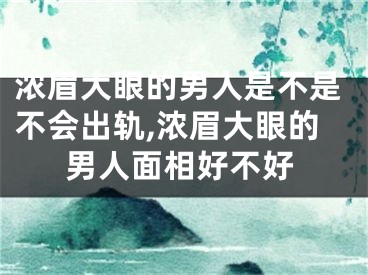 浓眉大眼的男人是不是不会出轨,浓眉大眼的男人面相好不好