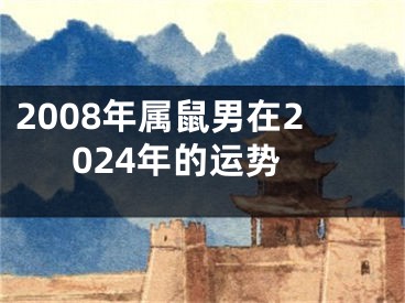 2008年属鼠男在2024年的运势