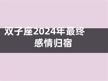 双子座2024年最终感情归宿