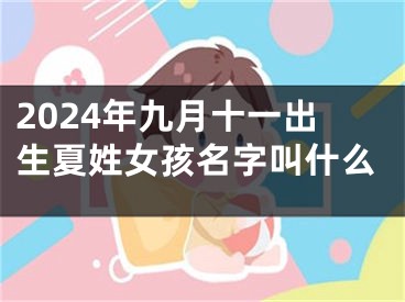 2024年九月十一出生夏姓女孩名字叫什么