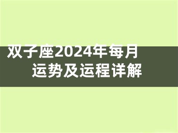双子座2024年每月运势及运程详解