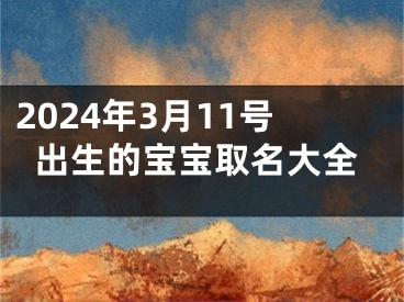 2024年3月11号出生的宝宝取名大全