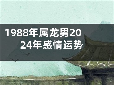 1988年属龙男2024年感情运势