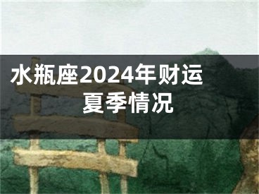 水瓶座2024年财运夏季情况