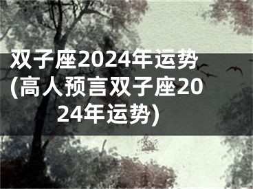 双子座2024年运势(高人预言双子座2024年运势)