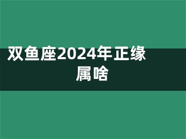 双鱼座2024年正缘属啥