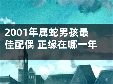 2001年属蛇男孩最佳配偶 正缘在哪一年