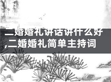 二婚婚礼讲话讲什么好,二婚婚礼简单主持词