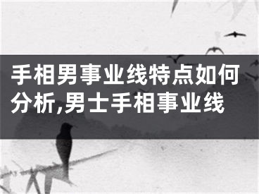 手相男事业线特点如何分析,男士手相事业线