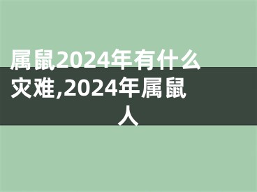 属鼠2024年有什么灾难,2024年属鼠人