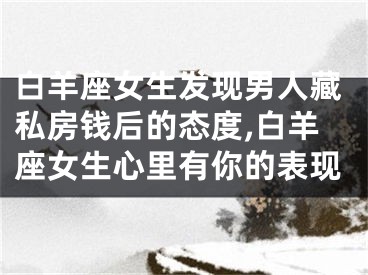 白羊座女生发现男人藏私房钱后的态度,白羊座女生心里有你的表现