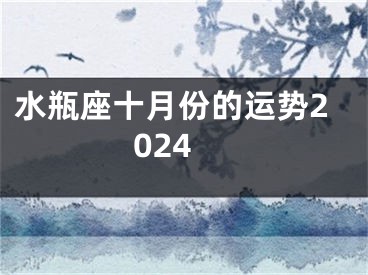 水瓶座十月份的运势2024