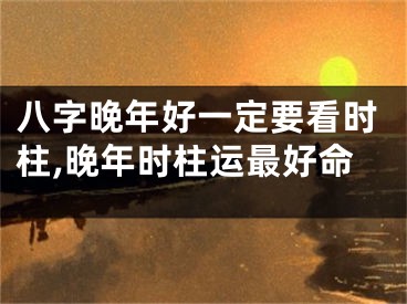 八字晚年好一定要看时柱,晚年时柱运最好命
