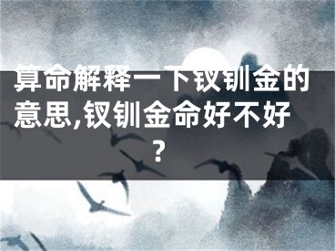 算命解释一下钗钏金的意思,钗钏金命好不好?