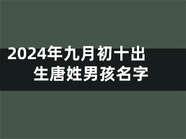 2024年九月初十出生唐姓男孩名字