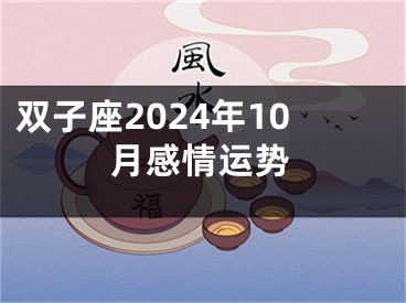 双子座2024年10月感情运势