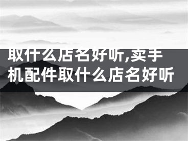 取什么店名好听,卖手机配件取什么店名好听