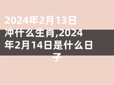 2024年2月13日冲什么生肖,2024年2月14日是什么日子