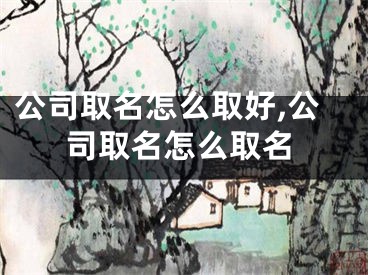 公司取名怎么取好,公司取名怎么取名