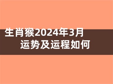 生肖猴2024年3月运势及运程如何