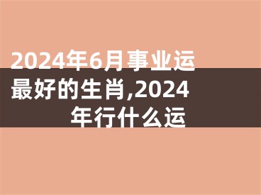 2024年6月事业运最好的生肖,2024年行什么运