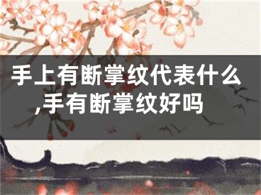 手上有断掌纹代表什么,手有断掌纹好吗