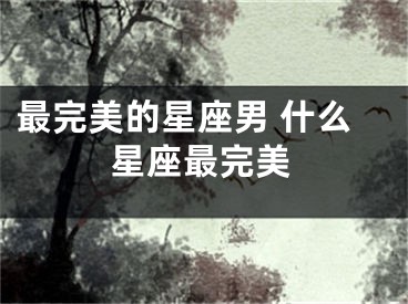 最完美的星座男 什么星座最完美